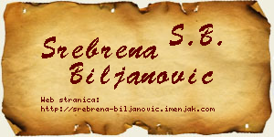 Srebrena Biljanović vizit kartica